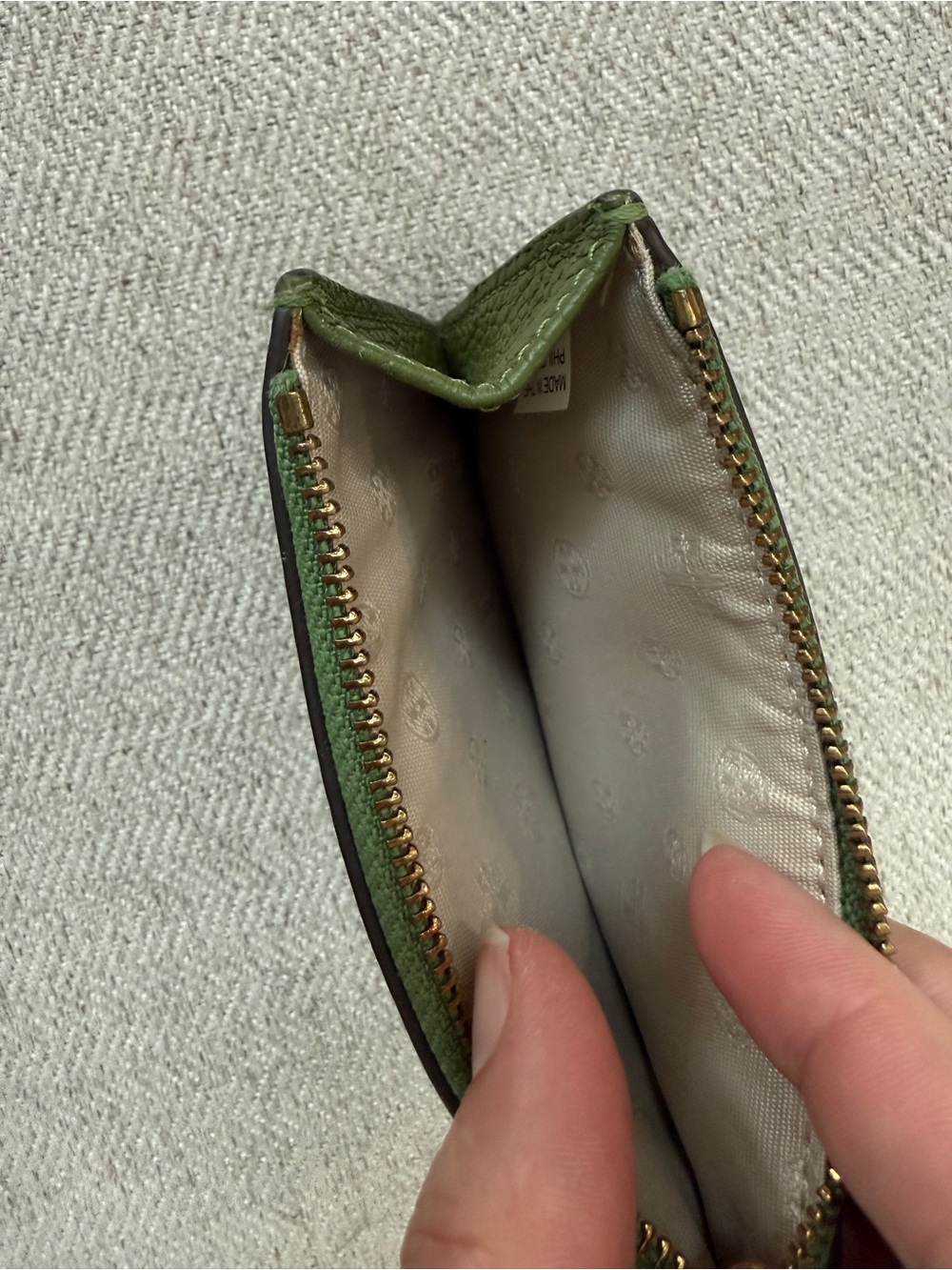 Tory Burch Green, Brown & Cream Canvas Blake Mini Crossbody - Picture 11 of 11